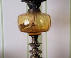 Elegant antique oil lamp