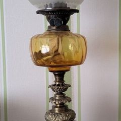 Elegant antique oil lamp