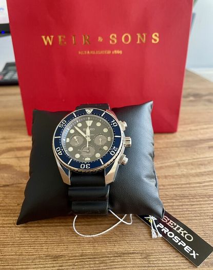 Seiko Prospex Chronograph Solar Quartz Diver Watch