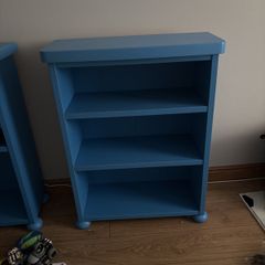 Blue IKEA Mammut kids blue bookcase/ bookshelf
