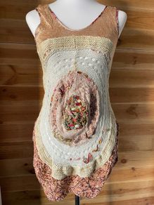 Knitted sleeveless top vest Ericot Chic Italian designer size 10-12
