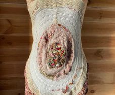 Knitted sleeveless top vest Ericot Chic Italian designer size 10-12