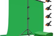 NEW SALE | Green Screen Background with Stand 2x2M/6.5x6.5Ft,1.5 x2M GreenScreen Photography Backdrop Kit for Gaming,Photo Studio,Stream,Chroma Key