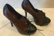 Black Brown Leather Effect New Look Heels size 6 (Brand New)