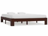 Bed Frame Dark Brown Solid Pine Wood 180x200 cm 6FT Super King