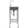 Camping Sink Single Basin with Tap Stainless Steel Image 4