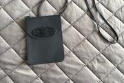 VINTAGE celtic navy crossbody small leather purse fold over ,crossbody fit fold over closure with small pocket on back