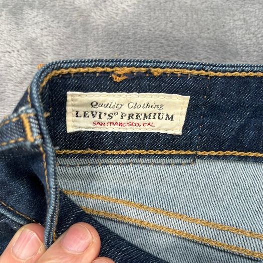Levis 711 Womens Jeans W27 L28 Blue Indigo Denim Premium Big E