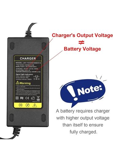 54.6V 2Amp Battery Charger for Electric Bike, 48V Lithium Battery Charger For Electric Scooter, Ebike, Mobility Scooter, XLR 3 Pin Connector IRISH  PLUG