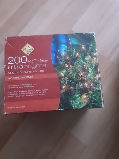 Christmas Lights .. 200 Multicolor Ultra Bright Bulb Lights .. Indoor Use Only .. Heavily Reduced  .. No Offers .. Now at Half of Half Price