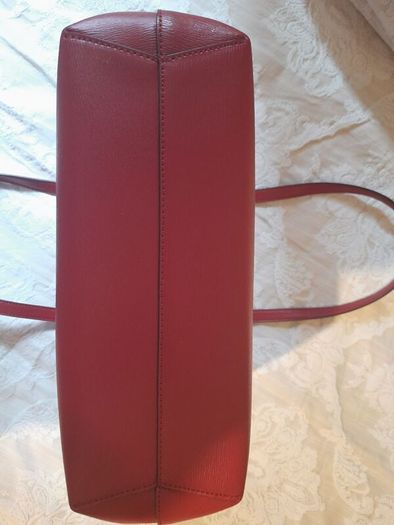 DKNY Red Leather Tote Bag Genuine Cow Leather Brand New