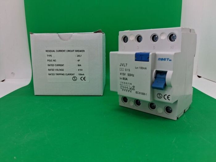 Postage - 4 x Circuit Breakers 80A 100mA 4P 230v -415v