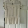 H&M Cream and Black Design blouse Image 2