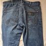 wrangler dustin jeans Size 34/32 button fly navy in excellent condition Image 3