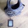 NINE WEST Brown/Cream Leaf Print Bag with Mirror Image 3