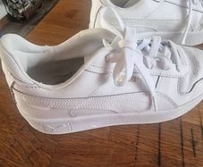 puma white trainers sz 8