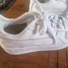 puma white trainers sz 8
