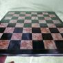 Vintage Marble Chess Board, 14 inch Marble Chess Board, 14 inch Pink and Black Checked Game board Image 10