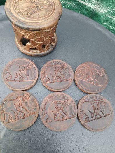 6 Indian Style Coasters in Box
