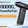 Handheld USB Rechargeable Fan | 6-Speed High Pressure, 100K RPM Super Power Turbo Blower, 3000mAh Battery Image 4