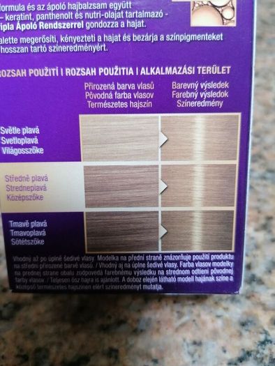 Hair Colour Tint Palette Light Blonde 3 for 10 euro