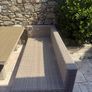10 seater rattan garden set with dark navy cushions Image 8