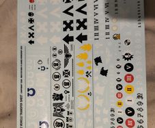 Games Workshop Warhammer 40k Space Marines Vehicle transfer sheet