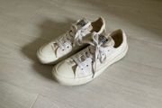 White Converse Runners UK5