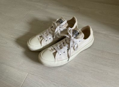 White Converse Runners UK5