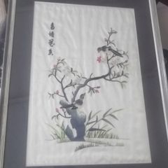 a antique chinese silk picture