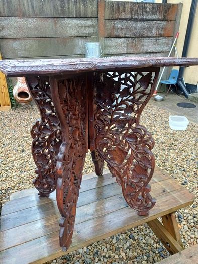 Large Antique Anglo-Indian Campaign Table