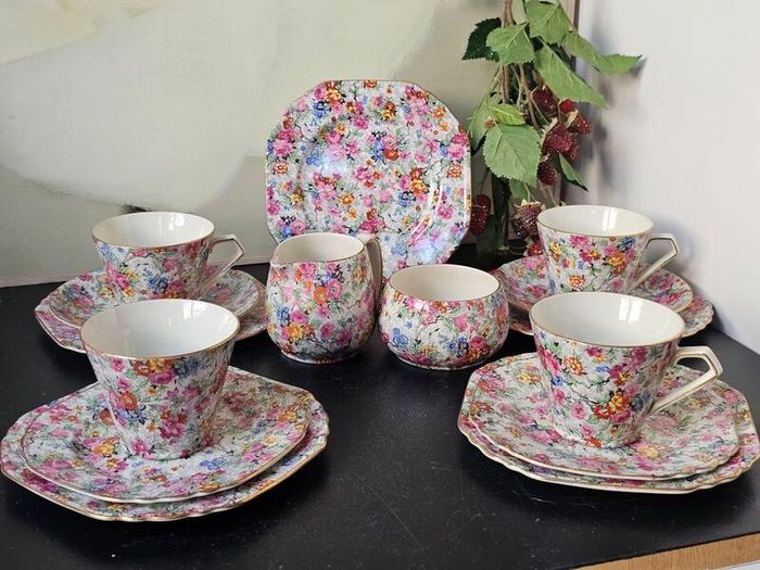 Vintage Art Deco C1940' Lord Nelson Ware "MARINA" tea set