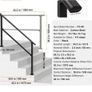 Handrails for Outdoor Steps, 4-5 Step Stair Hand Rail Kit, Transitional Carbon Steel Railings with Installation Kit, Stair Rails for Seniors, Concrete Steps & Porch & Deck, Black Square Tube Image 2