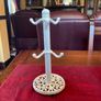Kitchen Craft Traditional style cast iron  cream mug tree stand . Height is 35.5 cm. 2 available .Pricing them individually and can sell individually Image 3
