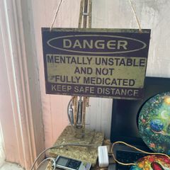 Wooden funny sign