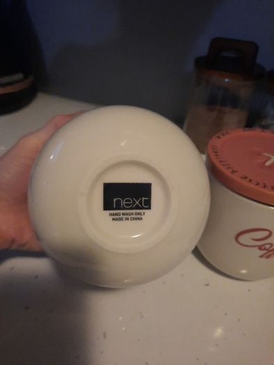 cute button ceramic tea and coffee canisters from next