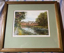 watercolour Canal scene by Edward Tomkus, Edward TOMKUS is an artist born in 1936.