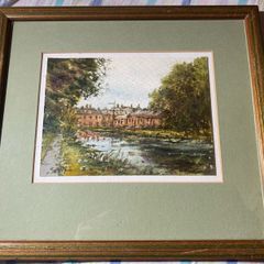 watercolour Canal scene by Edward Tomkus, Edward TOMKUS is an artist born in 1936.
