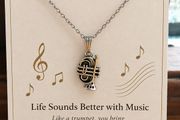 Trumpet pendant necklace