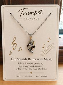 Trumpet pendant necklace