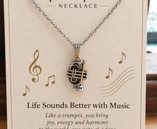 Trumpet pendant necklace