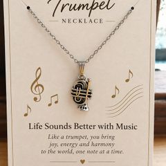 Trumpet pendant necklace