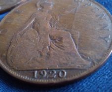 1920 George V Pennies.