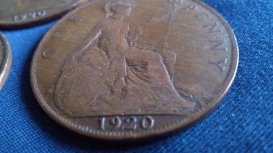 1920 George V Pennies.