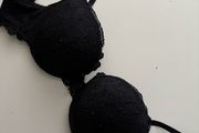 Black padded diamond bra 70C