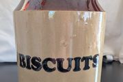 Pearsons Chesterfield Biscuits Jar Stoneware Cork Lid Vintage Kitchen