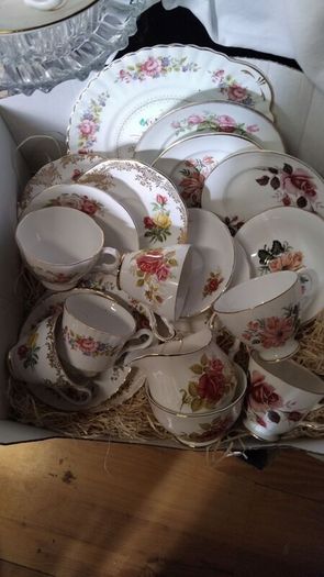 21piece miss match china tea set