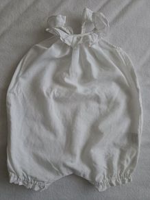 Hust & Claire White Baby Romper / Playsuit - 12 months