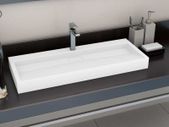 Wash Basin 120x46x11 cm Mineral Cast/Marble Cast White