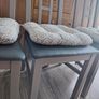 Wooden dining chairs with cushions Image 5